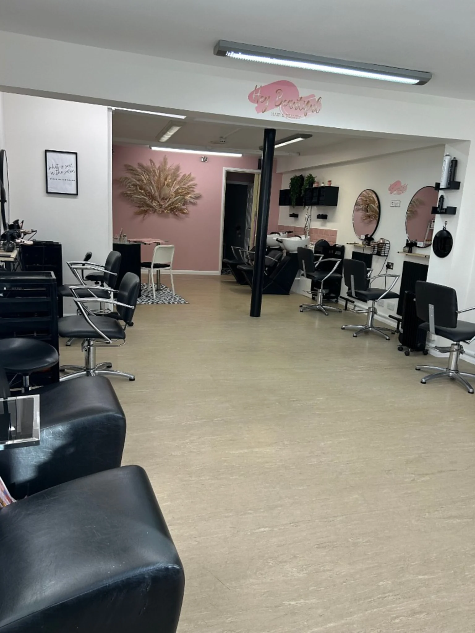 The salon floor at Hey Beautiful, Wateringbury